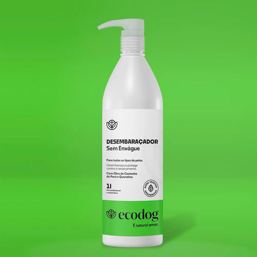 Desenredante sin Enjuague con Aceite de Castaña de Pará y Queratina Ecodog, 1 Lt