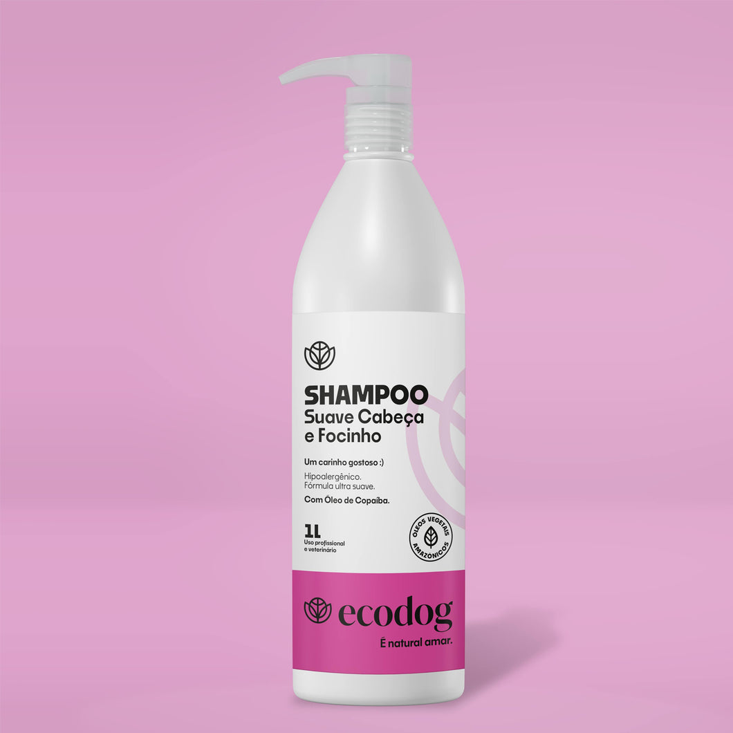 Shampoo Suave Cabeza y Hocico con Aceite de Copaíba Ecodog, 1 Lt